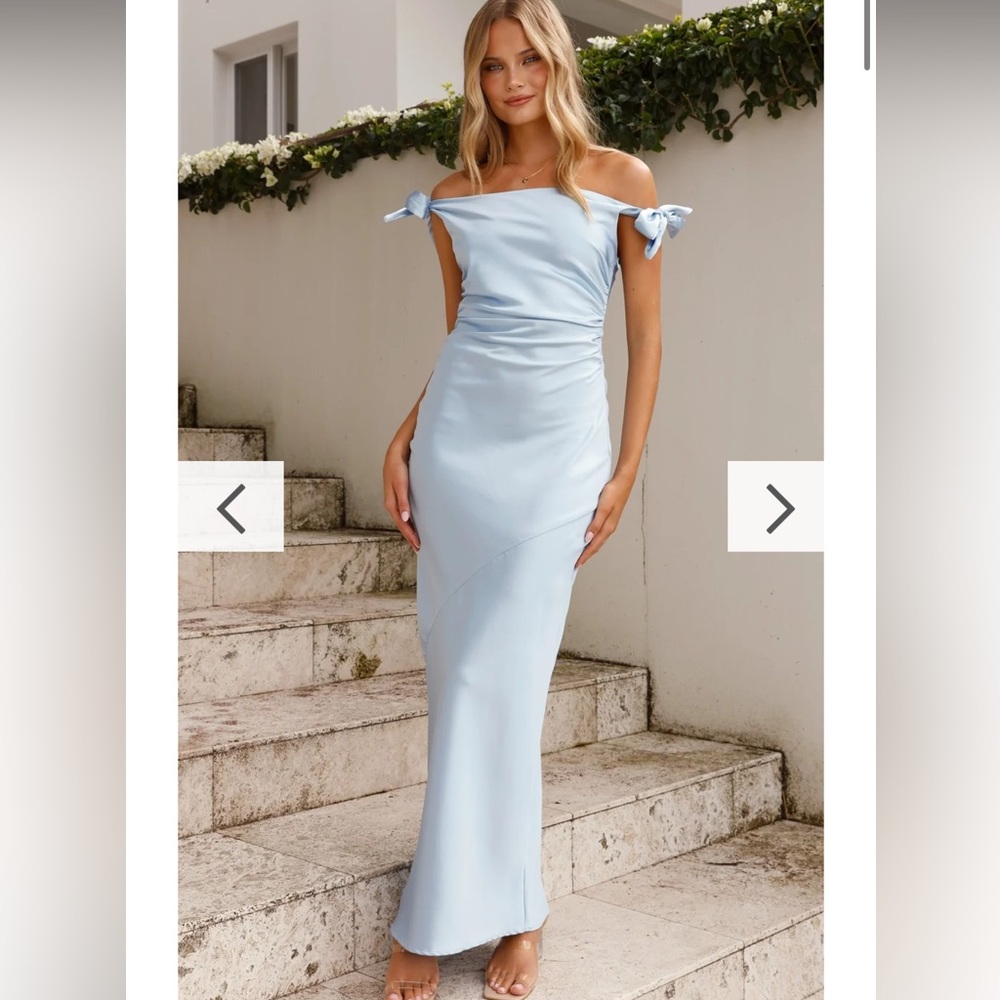 Brand new Billy J baby blue bridesmaid dress in a size 10